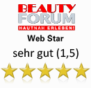 Beauty Forum Web Star Auszeichnung - Note 1,5